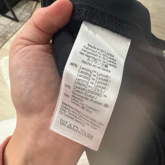 NWT Madewell The Petite Harlow Wide Leg Pant Trouser in True Black Casual 2P - Picture 9 of 9